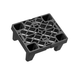 Kunststoffpalette 400 x 300 x 140 mm, schwarz, 120 kg / 60 kg