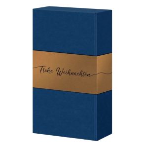 Banderole &laquo;Frohe Weihnachten&raquo; f&uuml;r Geschenkverpackungen mit 380 x 88 x 100 mm (1 Flasche)