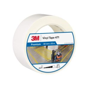 Weich-PVC-Klebeband 3M 471, 50 mm x 33 m, weiss