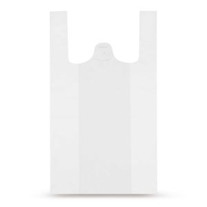 Plastiktaschen / Tragetaschen weiss, 320 x 160 x 560 mm, lebensmittelecht