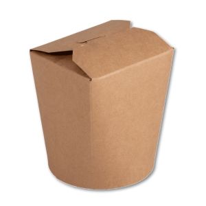 Food Box aus Karton, braun, 470 ml, 85 x 85 x 150 mm