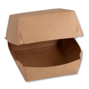 Burgerbox aus Karton, braun 115 x 110 x 70 mm