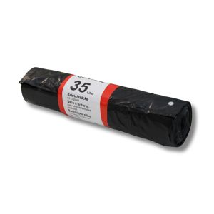 Kehrichtsäcke 35 Liter, Zugband, neutral perforiert, Rolle à 20 Säcke