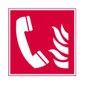 Brandschutzschild Brandmeldetelefon, 150 &times; 150 mm, Kunststoff