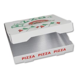 VEPATIM 100 Pizzakarton aus Mikrowellpappe mit neutralem Motiv 28 x 28 x 4 cm