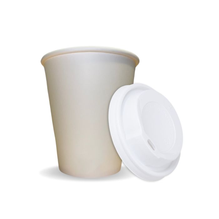 Kaffeebecher to go, inkl. Deckel, weiss 200 ml