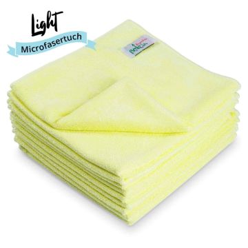 Mikrofasertücher Light, 38 × 38 cm, universell, gelb
