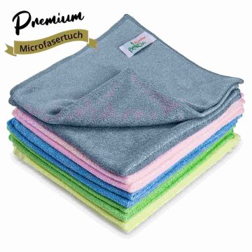 Mikrofasertücher Premium, 40 × 40 cm, extra dicht, assortiert