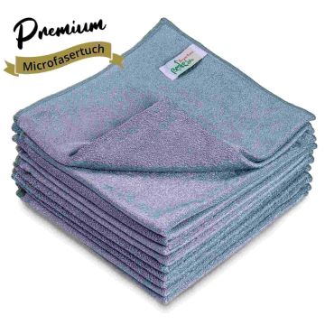 Mikrofasertücher Premium, 40 × 40 cm, extra dicht, grau