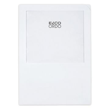 Dokumentenmappe, ELCO Ordo Transport, 220 x 310 mm (für A4-Dokumente), Fenster Vorderseite, 120g/m2, weiss