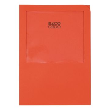 Dokumentenmappe, ELCO Ordo Transport, 220 x 310 mm (für A4-Dokumente), Fenster Vorderseite, 120g/m2, rot
