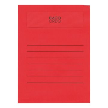 Dokumentenmappe, ELCO Ordo Volumino, 231 x 313 mm (für A4-Dokumente), mit Linienaufdruck, Fenster Vorderseite, 120g/m2, rot