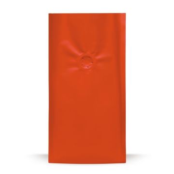 Kaffeebeutel mit 4 Kanten-Siegelung, 140 x 100 x 375 mm, mit Aromaschutzventil, lebensmittelecht, rot