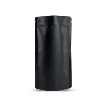 Standbodenbeutel schwarz-matt, 250 ml, 110 x 185 mm, lebensmittelecht
