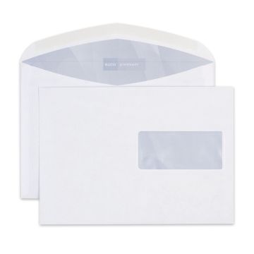 Couvert, ELCO Premium, C5 (162 × 229 mm), Fenster Vorderseite rechts, Nassklebeverschluss zum Anfeuchten, 80 g/m², weiss