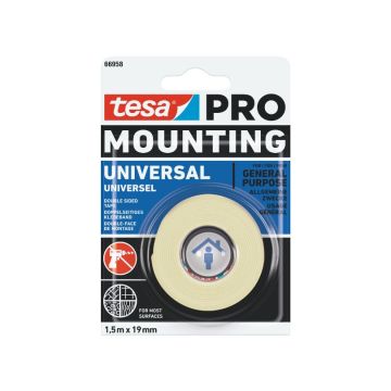 PRO Mounting Universal tesa 66958 19 mm x 1.5 m weiss
