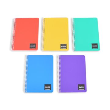Spiralheft, ELCO, A6 (105 x 148 mm), kariert 4 mm, 70g/m2, assortiert