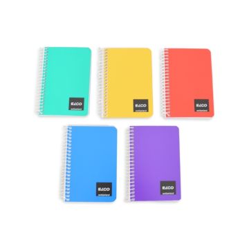 Spiralheft, ELCO, 74 x 111 mm, kariert 4 mm, 70g/m2, assortiert