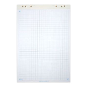Flipchart Papier, ELCO, 65 x 94 cm, kariert, 6-fach Lochung, 80g/m2, weiss