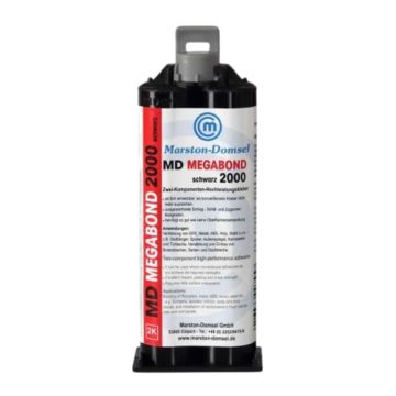 2 Komponenten Kleber Marston-Domsel MEGABOND 2000, schwarz, Doppelkartusche 50 g