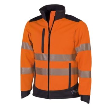 Allwetter-Warnschutzjacke CLIMACLEAN REFLEX, leuchtorange/grau, mit Klimamembrane & Thermofleece, Grösse S