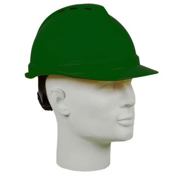 Bauhelm MSA V-GARD 500, grün, mit Fas-Trac-III & Belüftung, 375 g