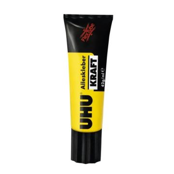 UHU Alleskleber Kraft, Flex und Clean, transparent, Tube 42 g