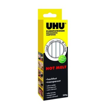 Heisskleber Klebepatronen UHU HT 80, transparent, Packung 200 g
